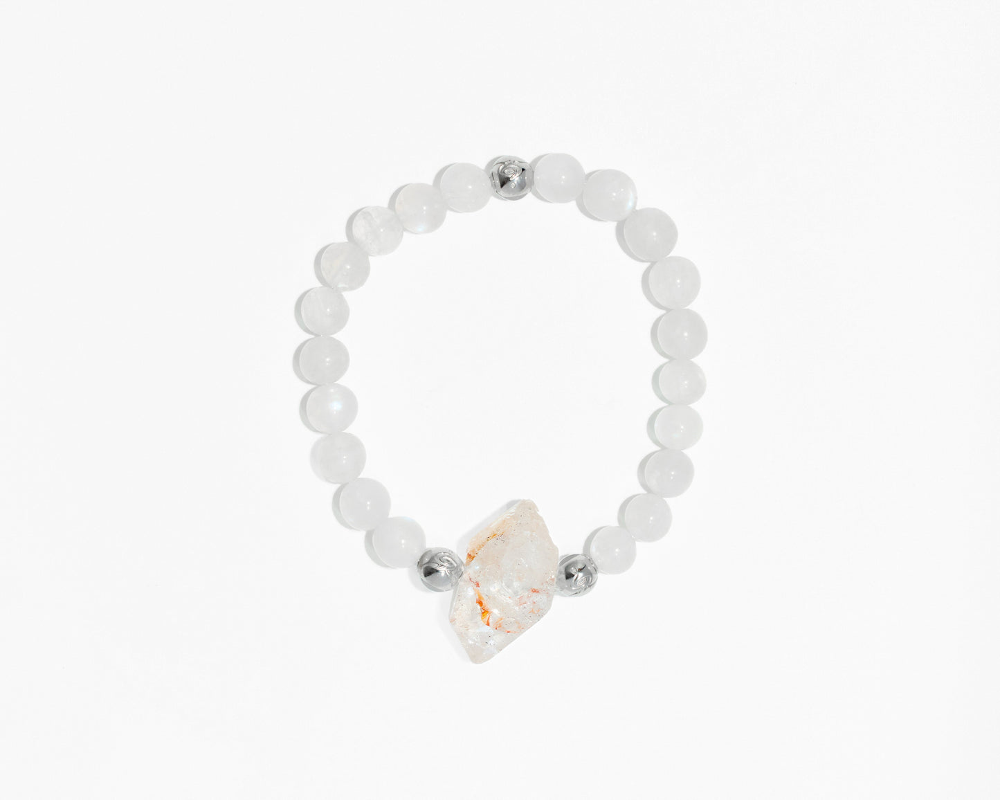 白水晶閃靈隨形x藍月光 |彈力繩設計