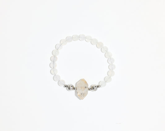 白水晶閃靈隨形x藍月光 ｜磁扣設計