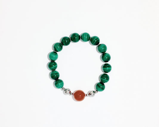 CHU（水）｜瑪瑙x孔雀石 ｜磁扣設計