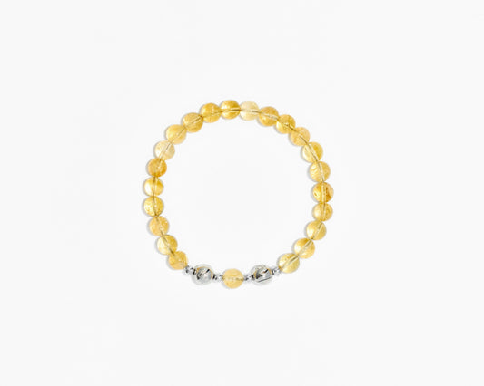 黃水晶素串｜磁扣設計