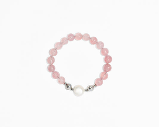 NYIMA（太陽）｜珍珠x草莓晶 ｜磁扣設計