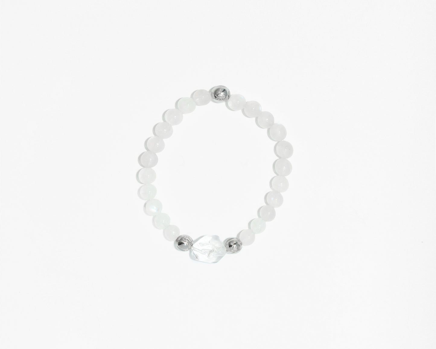 RLUNG（風）｜白水晶x藍月光 ｜彈力繩設計