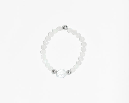 RLUNG（風）｜白水晶x藍月光 ｜彈力繩設計