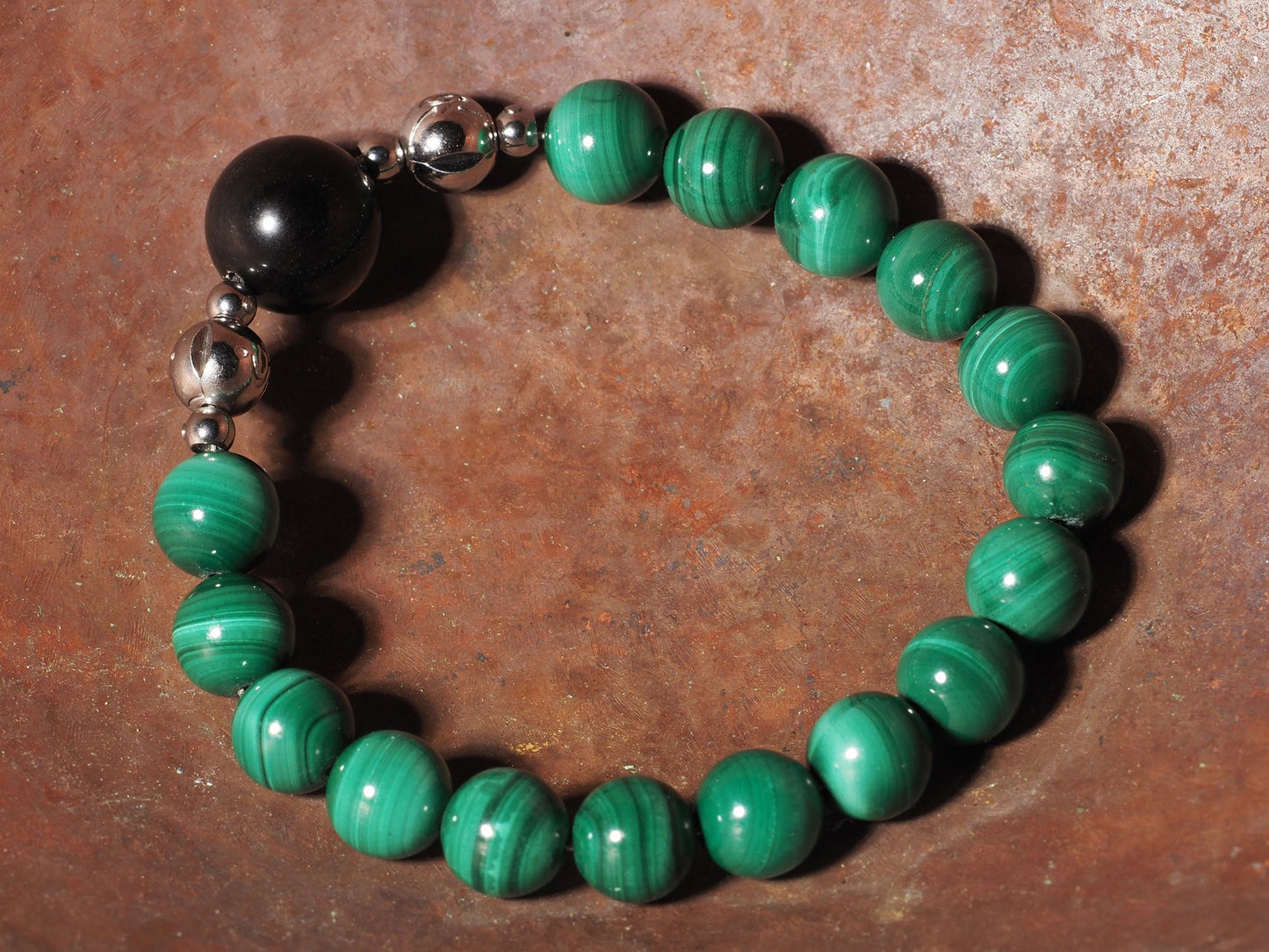 CHU（水）｜金曜石x孔雀石 ｜磁扣設計